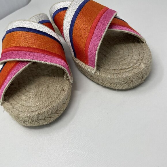Diane Von Furstenberg x Castaner Paos Espadrille Sandals Womens 37 US 6.5 Stripe - Picture 10 of 12